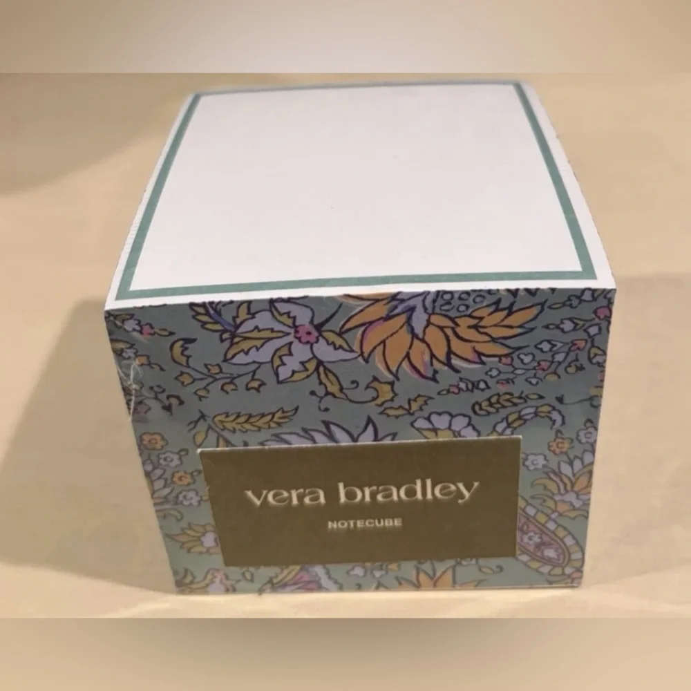 Vera Bradley Notecube in Gemstone Paisley NWT